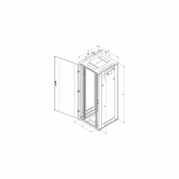 Rack Triton 19   stojanový, 32U/800x600, prosklené dveře,...
