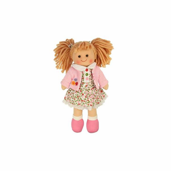 Panenka Bigjigs Toys látková Poppy, 28 cm