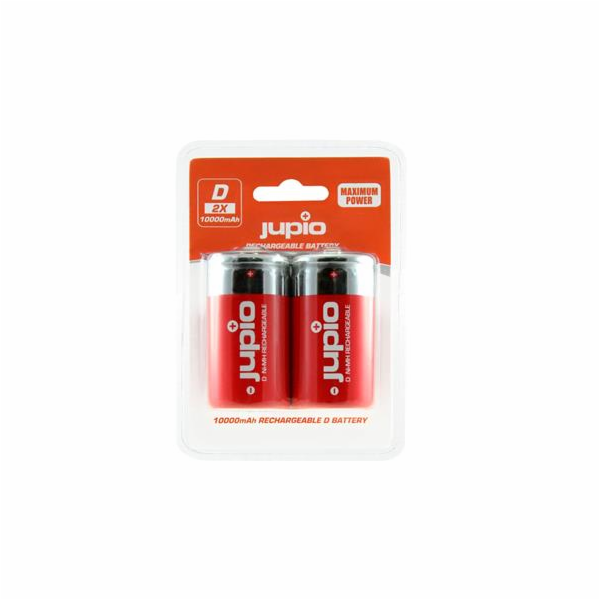 Baterie Jupio D 10000mAh (velké monočlánky) 2ks, dobíjecí