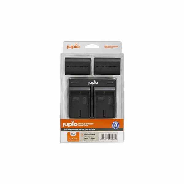 Set Jupio 2x LP-E6NH 2130 mAh + Dual Charger pro Canon