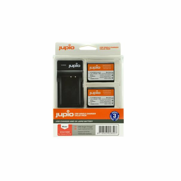 Set Jupio 2x LP-E10 1020 mAh + USB nabíječka