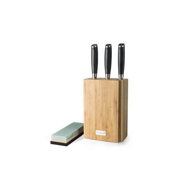 Sada nožů G21 Gourmet Damascus v bambusovém bloku 3 ks + ...