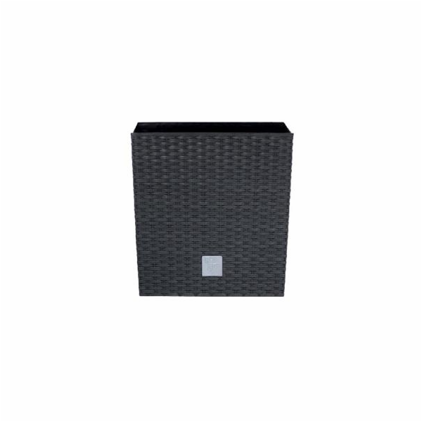 PROSPERPLAST RATO LOW Květináč 17x17x17 cm ratan antracit