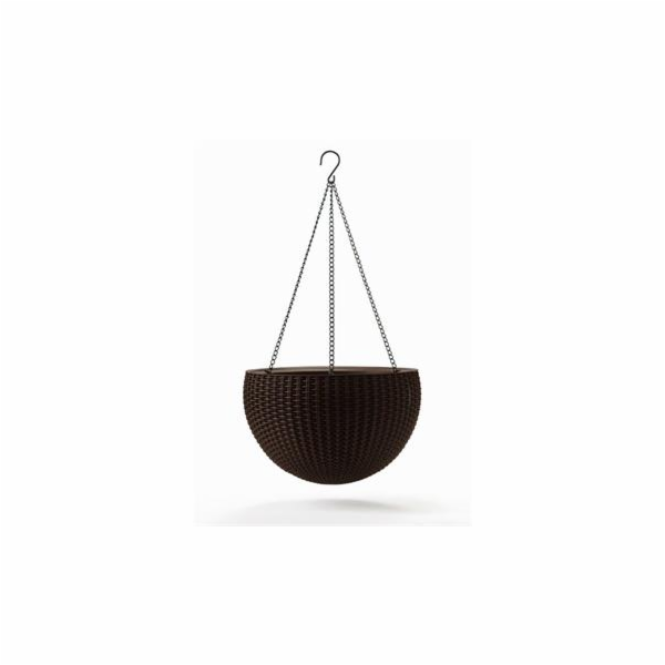 Květináč Keter Hanging Sphere whiskey hnědý