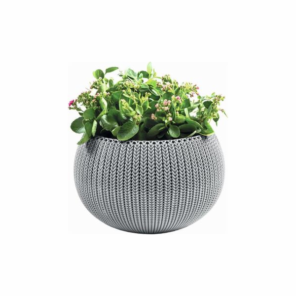Květináč Keter COZY M závěsný Cloudy grey