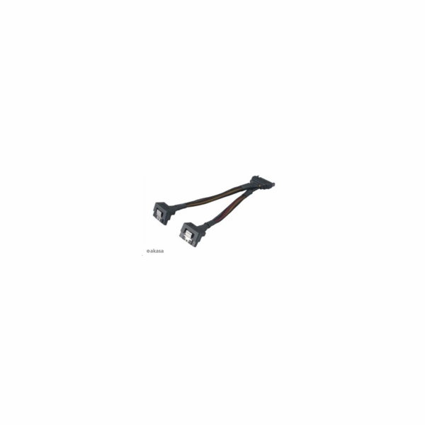 AKASA kabel  SATA rozdvojka napájení, 15cm