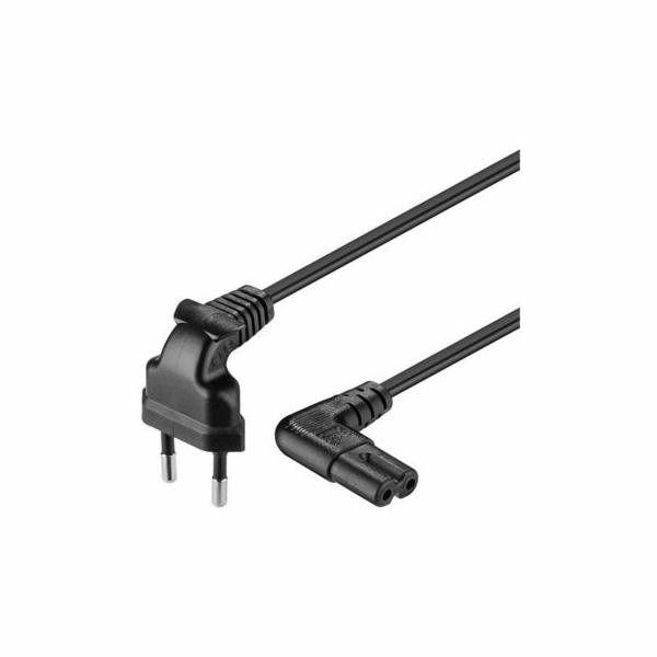 Kabel síťový 230V k magnetofonu se zahnutými konektory 2m