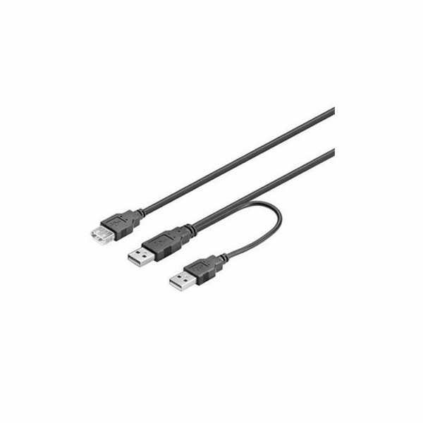 PREMIUMCORD Kabel USB 2.0 napájecí Y kabel A/M + A/M -- A...