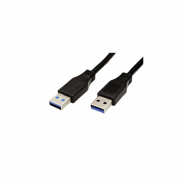 Kabel USB3.0 A(M) - USB3.0 A(M) SuperSpeed 5Gbps 0,5m, černý
