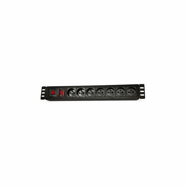 Rozvodný panel LEXI-Net 7x230V-3m 19  , 1,5U, přepěťová o...
