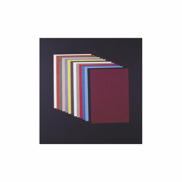 Vázací kryt kartonový Delta A4, 100ks, imitace kůže, černý