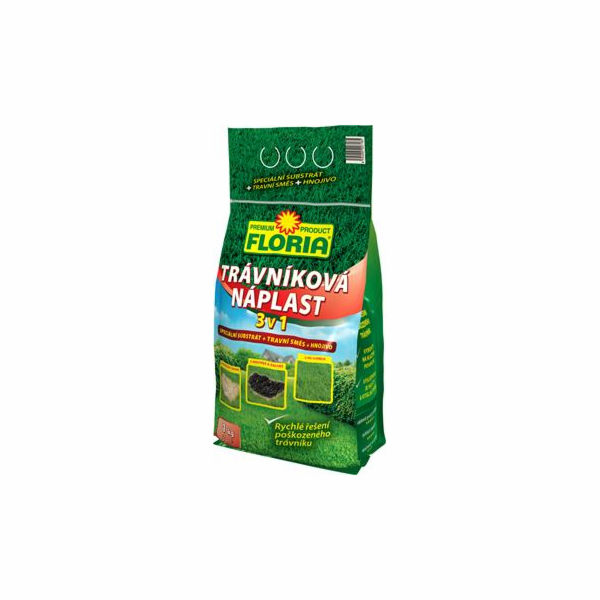 Hnojivo Agro  Floria Trávníková náplast 3 v 1 1kg