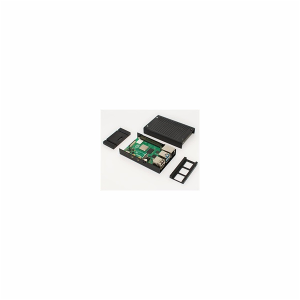 Kryt Raspberry case Alu pro Raspberry Pi 4 B, černá (Joy-it)