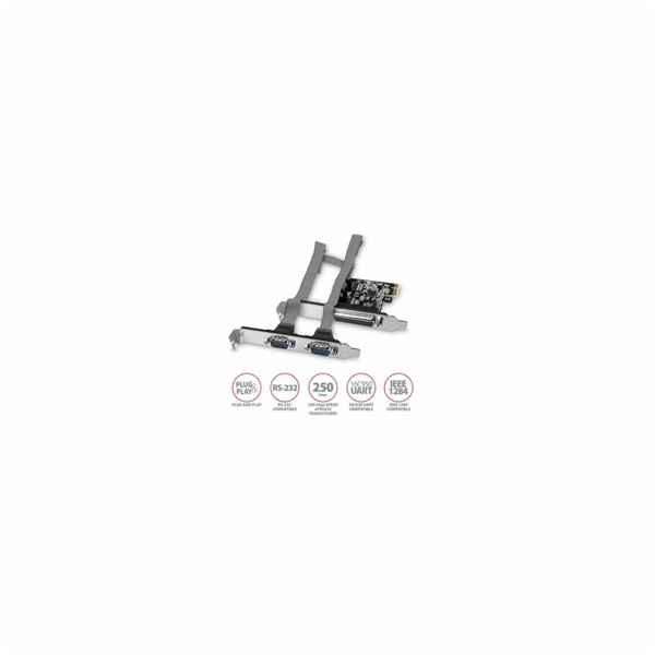 AXAGON PCEA-PSN, PCIe řadič - 1x paralelní (LPT) + 2x sér...