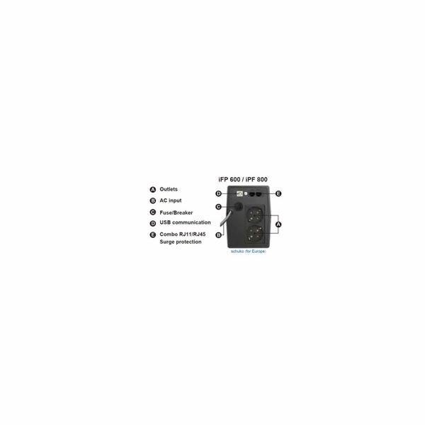 FSP UPS iFP800 line interactive / 800 VA / 480W