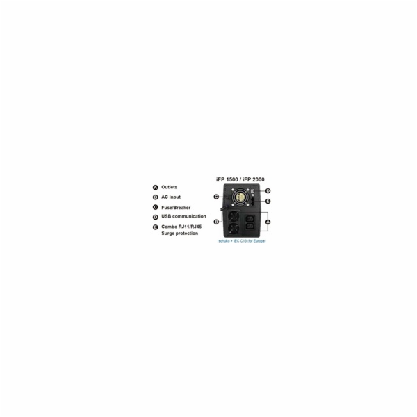 Fortron UPS FSP iFP 1500, 1500 VA / 900W, LCD, line inter...