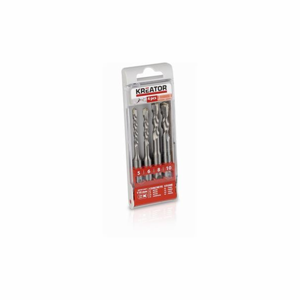 Sada vrtáků Kreator KRT012601 SDS Plus 4ks, 110mm  