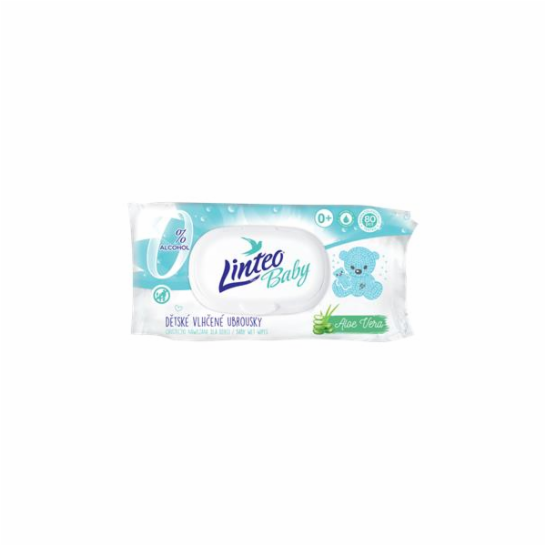 Dětské vlhčené ubrousky Linteo Baby s Aloe Vera 80 ks