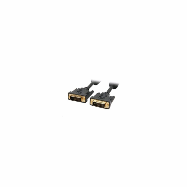 C-TECH kabel DVI-DVI, M/M, 1,8m DVI-D, dual link, stíněný