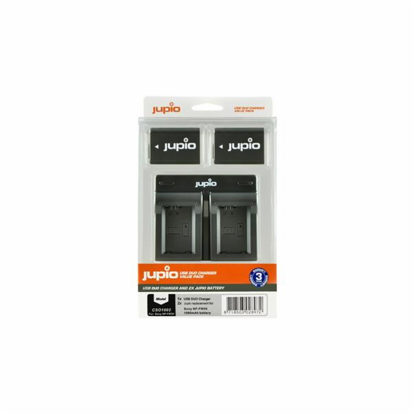 Set Jupio 2x baterie NP-FW50 - 1030 mAh + duální nabíječka