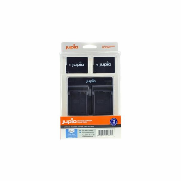 Set Jupio 2x DMW-BLC12E 1200 mAh a duální nabíječky pro P...