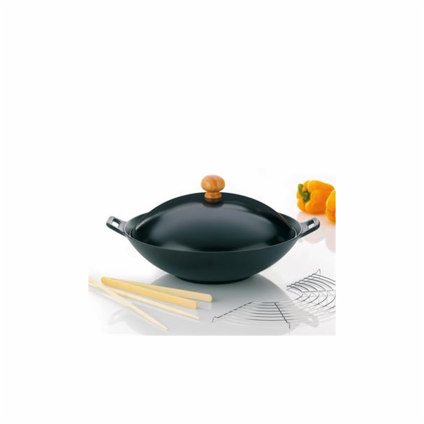 KELA Wok litinový 36 cm s příslušenstvím sada 5 ks KL-77943