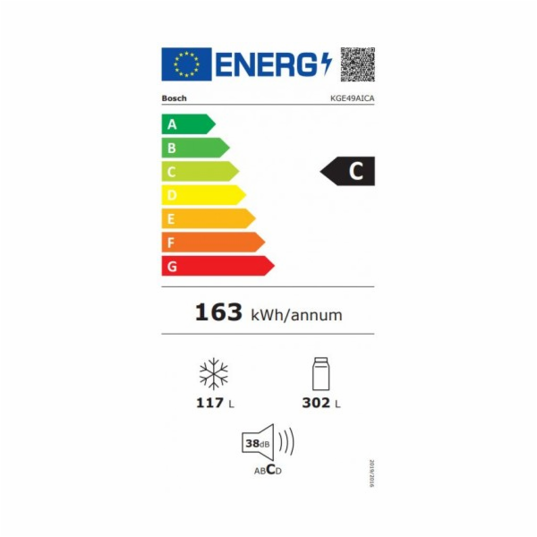 Bosch KGE49AICA kombinovaná chladnička