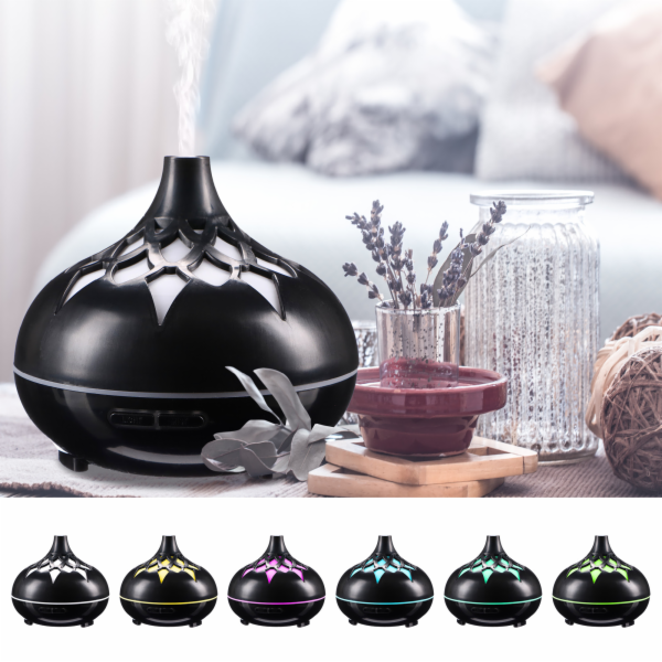 SIXTOL Aroma difuzer Palm černý lesk 500ml SIXTOL