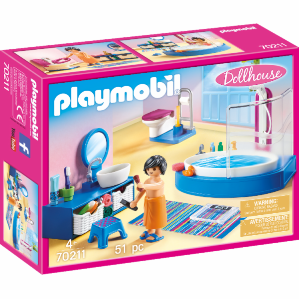 Moderní koupelna Playmobil, Domečky pro panenky a přísluš...