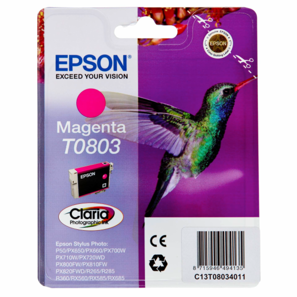 Epson T0803 Tinte Kolibri, Single, Sta., magenta