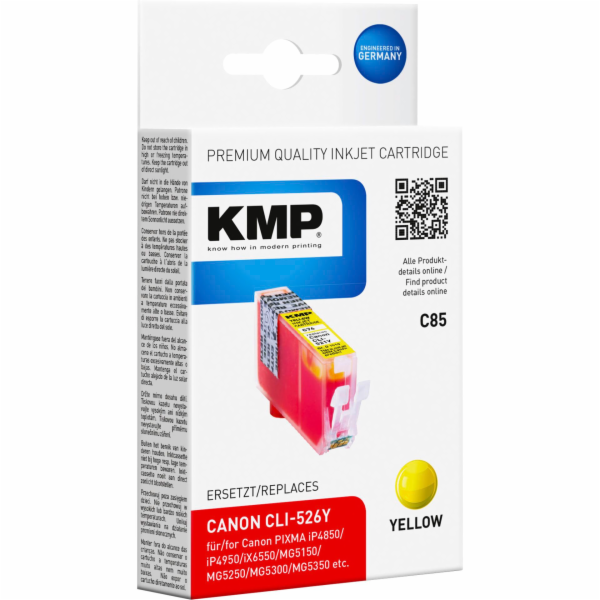 KMP C85 cartridge zluta kompatibilni s Canon CLI-526 Y