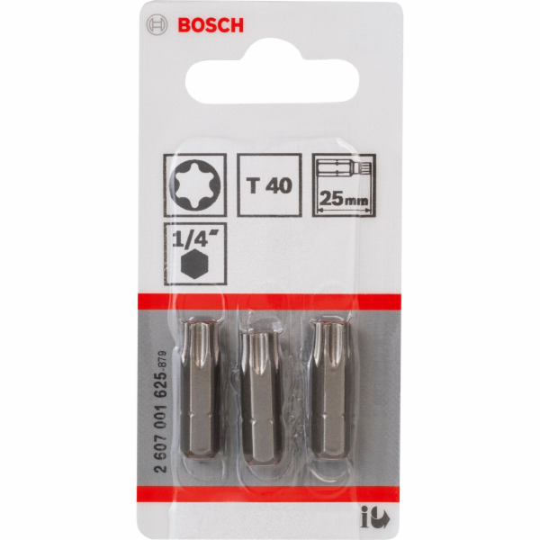 Šroubovací bity Bosch Extra Hard T40, 25 mm, 3 ks