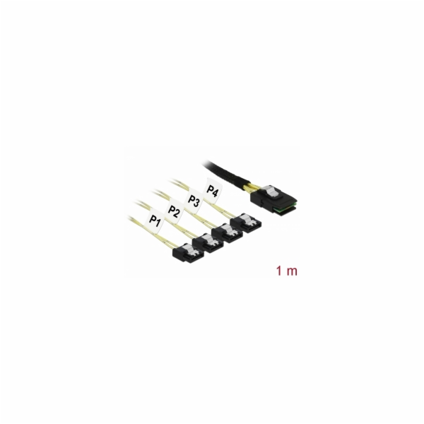 DeLOCK adaptérový kabel Mini SAS SFF-8087 > 4x SATA 7Pin