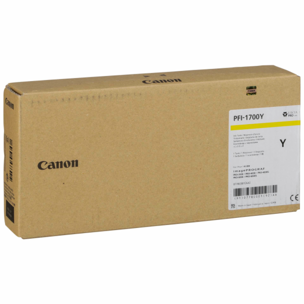 Náplň CANON PFI-1700Y Yellow iPF PRO-2000/4000/4000S/6000...