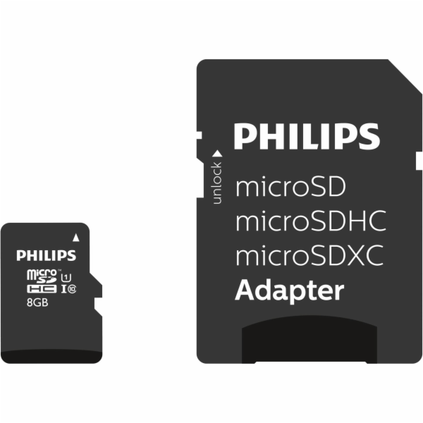 Philips MicroSDHC Card       8GB Class 10 UHS-I U1 vc. ad...