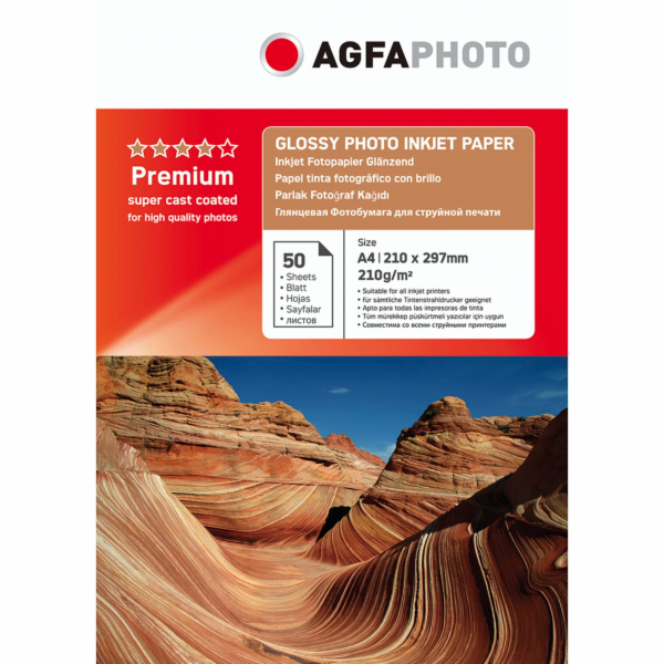 AgfaPhoto Photo Glossy Papir 210 g A 4 50 listu
