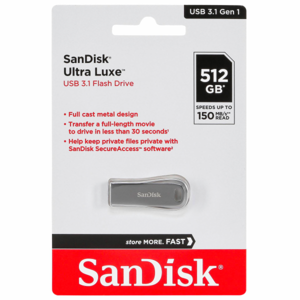 SanDisk Cruzer Ultra Luxe  512GB USB 3.1 150MB/s  SDCZ74-...