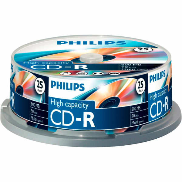 1x25 Philips CD-R 90Min 800MB 40x SP