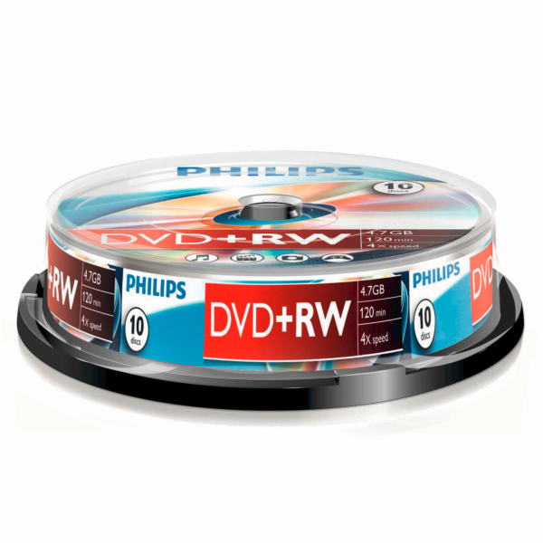 1x10 Philips DVD+RW 4,7GB 4x SP