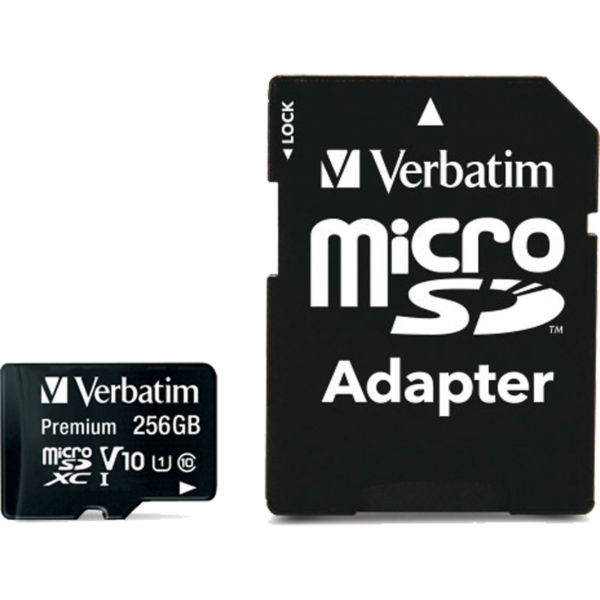 Verbatim microSDXC         256GB Class 10 UHS-I vc. adapteru