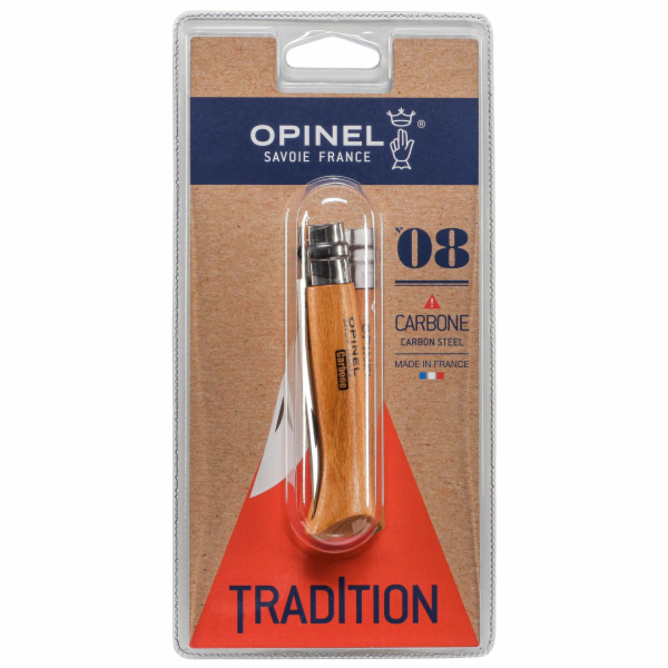 Opinel kapesni nuz c.08 zaviraci karbonova cepel drevena ...