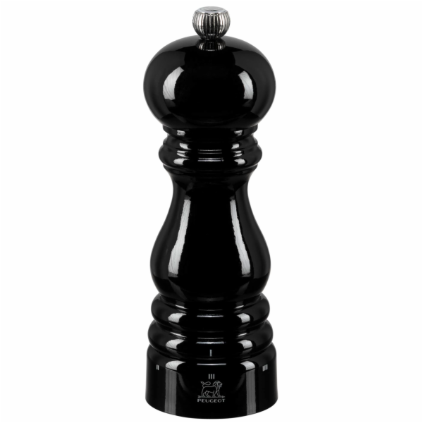 Peugeot PARIS mlynek na sul bukove drevo cerny lak 18 cm