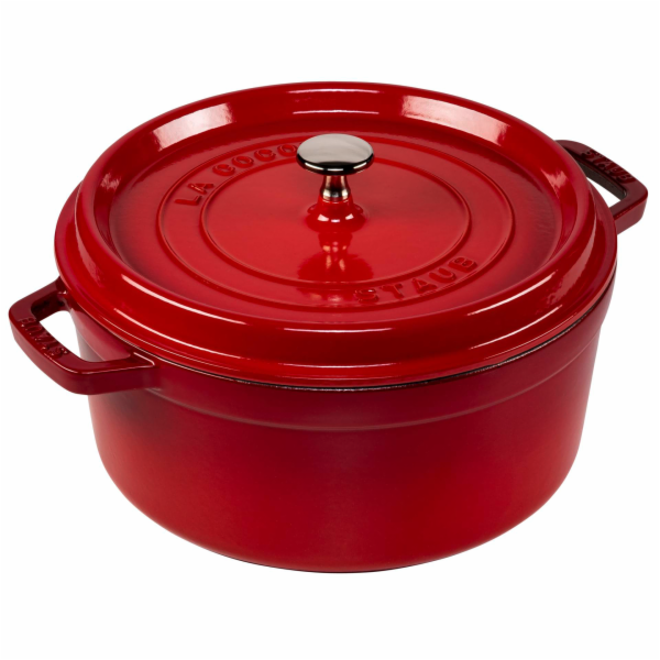 Staub Kulatý litinový hrnec s poklicí 26 cm 5 l červený