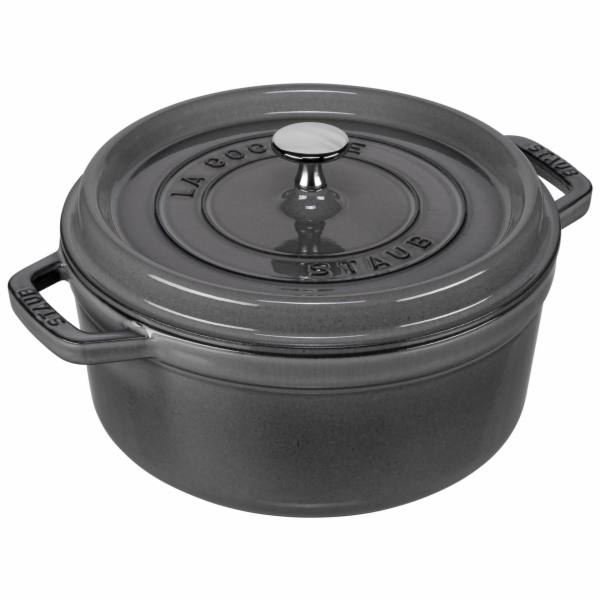 Staub Litinový 24cm 3,8L Hrnec kulatý grafitove sedý