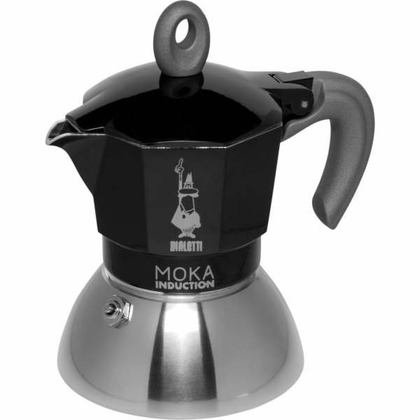Bialetti MOKA na 2 šálky černá vhodná pro indukci