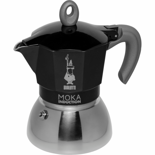 Bialetti MOKA na 4 sálky cerná vhodná pro indukci
