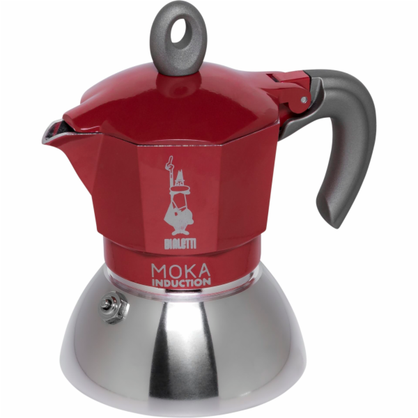 Bialetti MOKA na 2 šálky cervená vhodná pro indukci