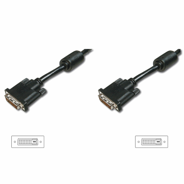 Digitus Připojovací kabel DVI, DVI (24 + 1), 2x ferit M /...