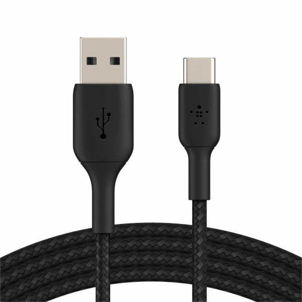 Belkin USB-C/USB-A kabel 3m oplástený, cerný CAB002bt3MBK