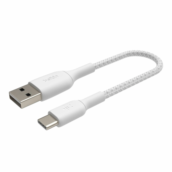 Belkin USB-C/USB-A kabel 15cm oplástený, bílý CAB002bt0MWH